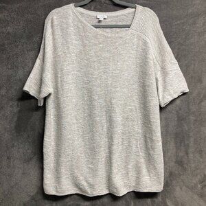 Pure Jill J. Jill Textured Knit Marl Relaxed Sweater Top - Size L